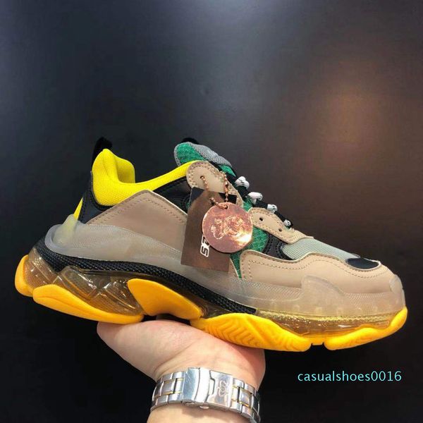 

clear sole triple yellow designer triple s oversized sneaker vintage sneakers 2020 new colors casual shoes des chaussures for sale c16, Black