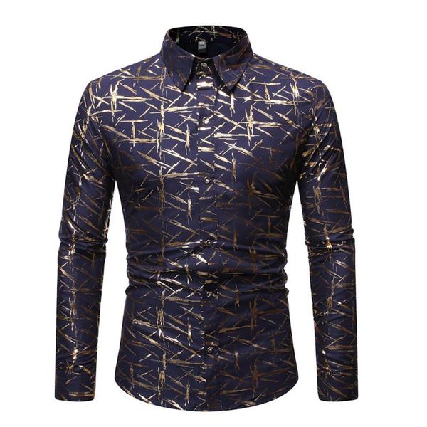 

мужской бренд печатных рубашку 2020 социальных повседневная с длинным рукавом рубашка camisas хомбре тонкий королевский барокко мужская одеж, White;black