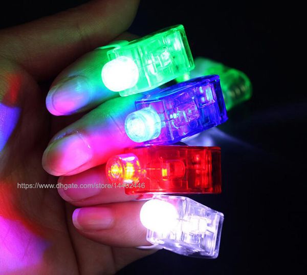 500pcs СИД Finger Light Up Lamp Ring Glow Party Night Club Ослепительная Балки Лазерные Мигание перстни игрушки подарка