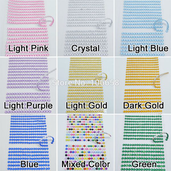 

4mm 3sheet 504pcs/sheet beauty stick on gems (strips) rhinestone sticker diy decal decor stickers fridge stickers many color