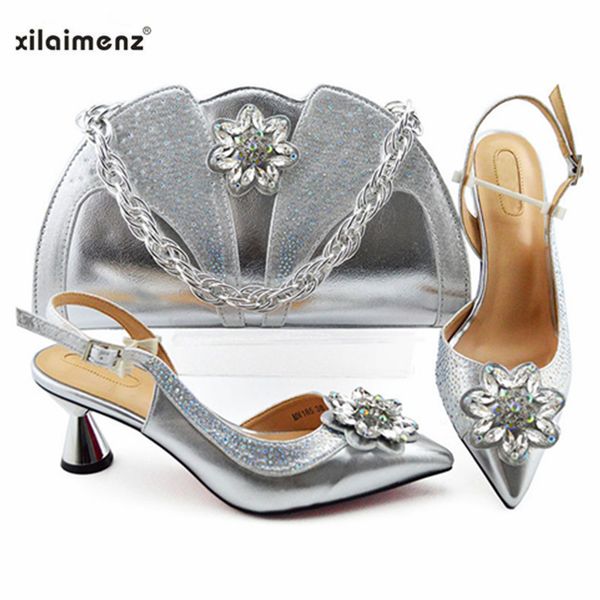 

latest silver color royal wedding clutch bag match nigerian women shoes and bag matching set african shoes and match to part, Black;white