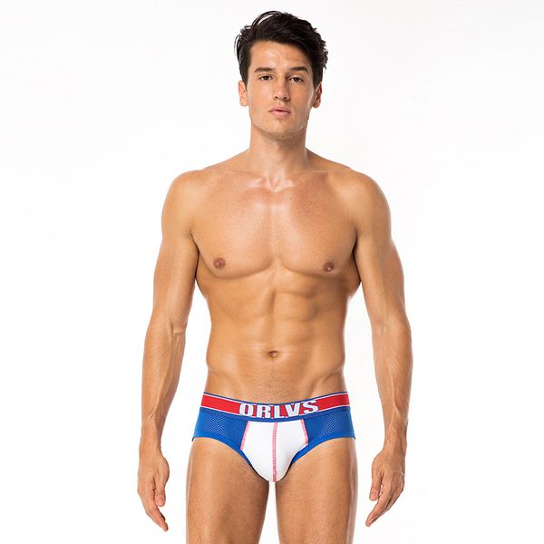 

new man underpants fashion mesh contract color men's briefs underpants, Black;white