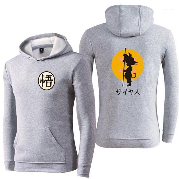 

o neck male apparel dragon ball z mens designer thick hoodies master roshi goku 3d printed mens sweatshirts long sleeve, Black