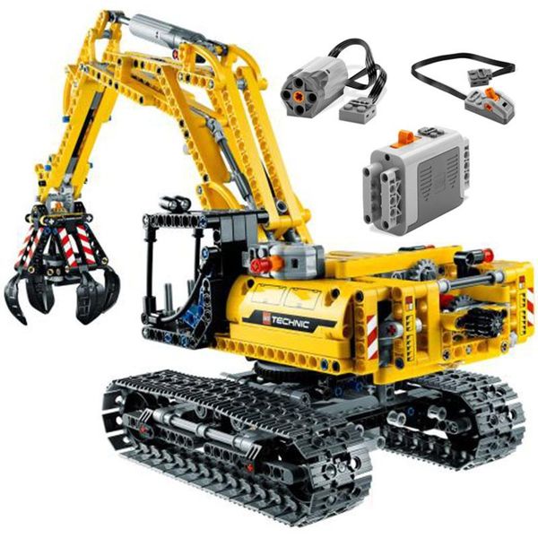 

new excavator car compatible with legoing technic 42006 truck model building blocks boys birthday gifts toys for children