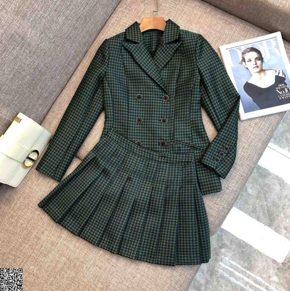 

2019 milan style knit long sleeve mini skirt fashion autumn women slim set 102-a12, White