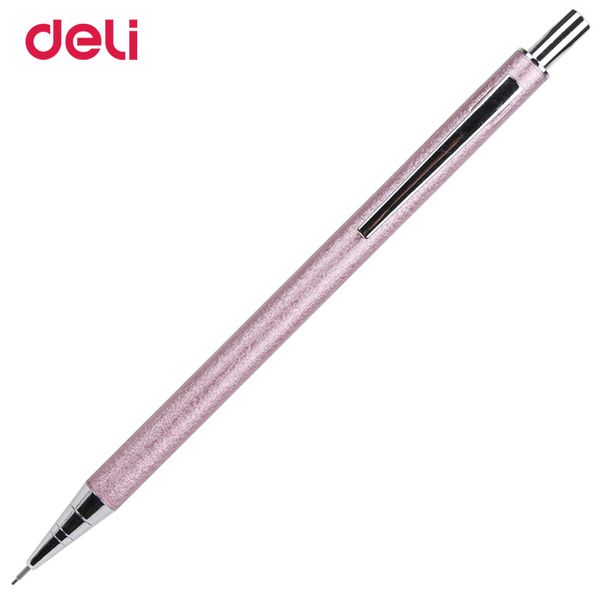 

deli 1pcs automatic mechanical pencil activity pencil 0.5/0.7mm metal pen stationery student supplies office supplies wholesale, Blue;orange