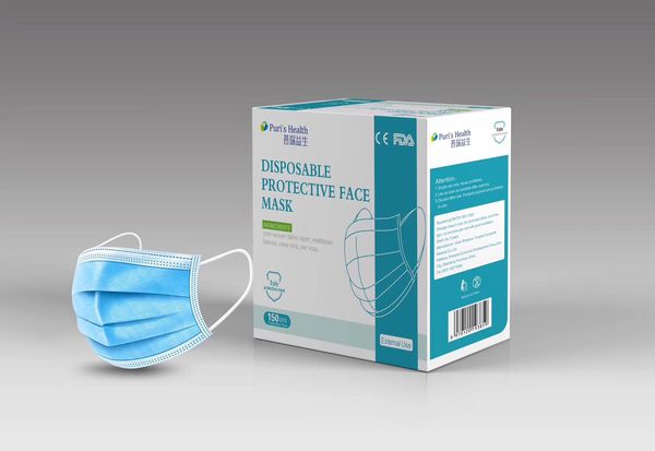 

in stock disposable protective mask with 3 layers non-woven dustproof filter face mouth cover for outdoor cycling anti dust facemask