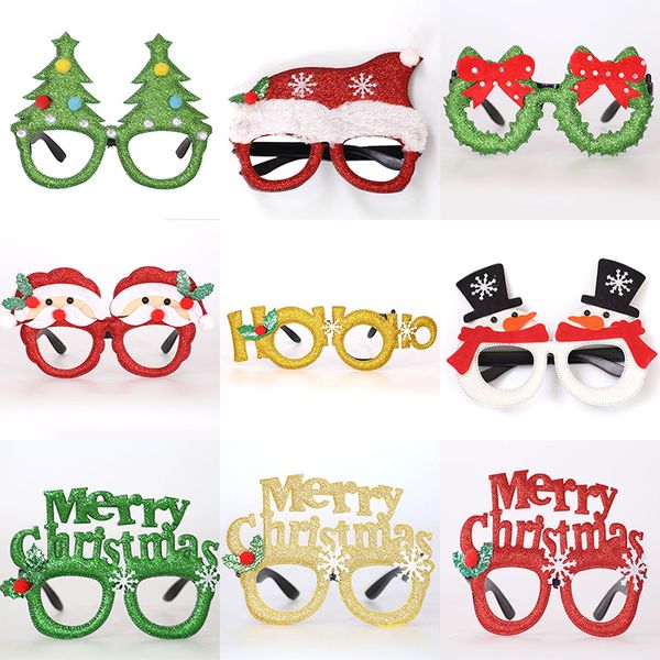 

christmas decorations glasses home decor new year glasses gifts for children santa claus deer snowman christmas ornaments 26 style wx9-1698