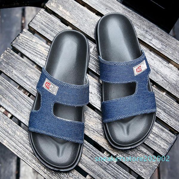 

sagac открытый пляж тапочки летняя обувь мужчин 2020 мужские тапочки лета вскользь плоские сандалии мужчины chaussons homme s22, Black