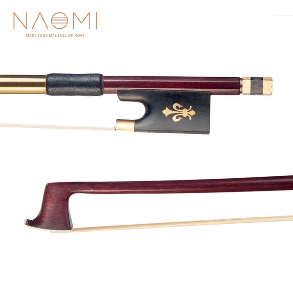 

naomi brazilwood violin bow for 4/4 full size violin fiddle bony frog well balance violin bow parts accessories new