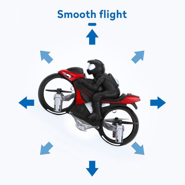 

2020 new cool children drone toys s73 2.4g 4ch 2 in 1 motorcycle headless remote control four-axis drone dropshipping supplier