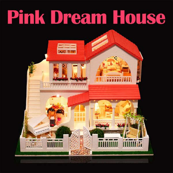 

doll house diy casa toy large villa hand assembled building furniture kit 3d model miniature dollhouse furniture set