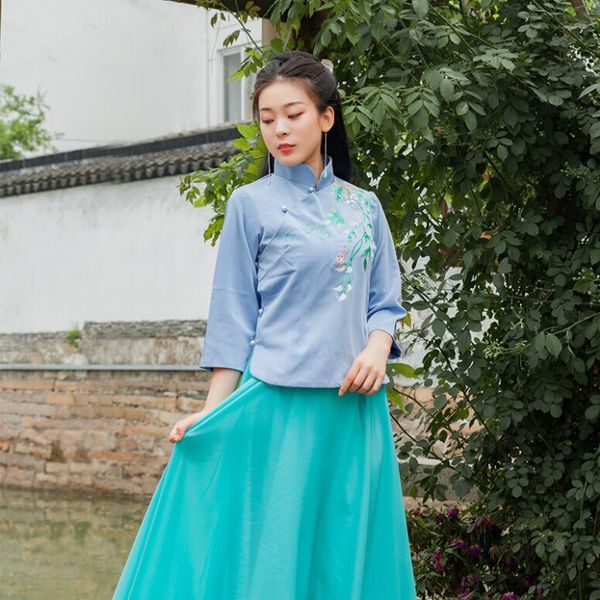 

may 4th youth heroine dress for bridesmaids casual authentic traditional erhu guzheng folk music performance elegant casual authentic, Red