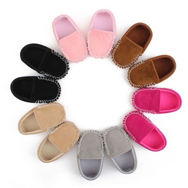 

baby pu suede shoes autumn wintter lovely infant princess first walk soft soled crib shoes newborn toddler casual leather