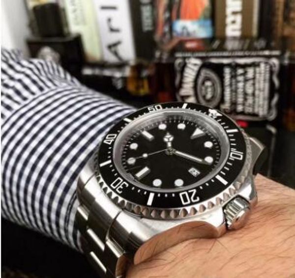 

2019 luxury men watch sea-dweller ceramic bezel 44mm stanless steel 116660 automatic business casual mens watch wristwatches 35, Slivery;brown