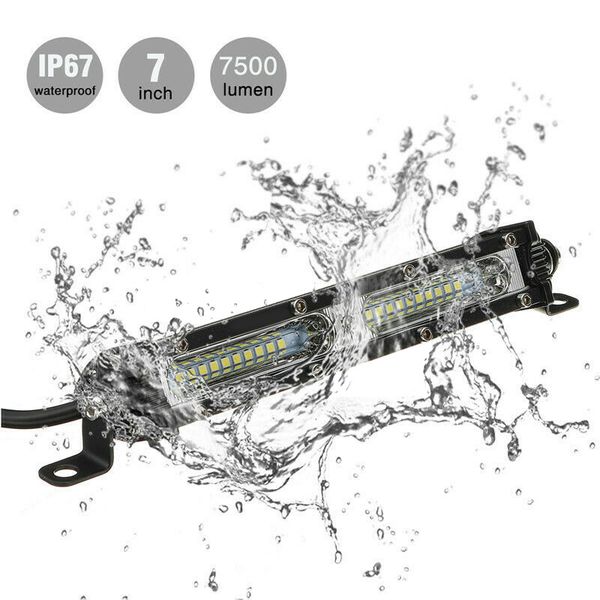 

led work light ultra-thin spotlight lamp bar flood & spot combo beam waterproof