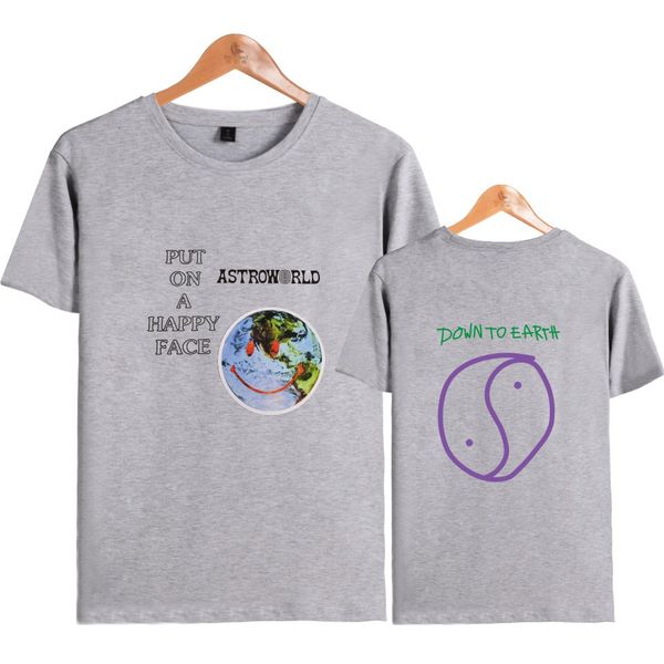 

мужская хип-хоп одежда трэвис скотт мерч world face printed t-shirt, White;black