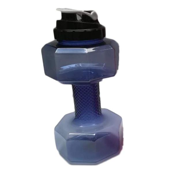 

2.5l water bottle sports gym jug dumbbell shaped fitness pp+pet coolest