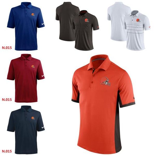 

Fa hion ummer cleveland men brown early ea on teami ue performance polo t hirt