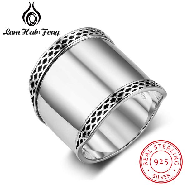 

925 sterling silver rings for women 20mm wide wedding bands with wave lace rings present, Golden;silver