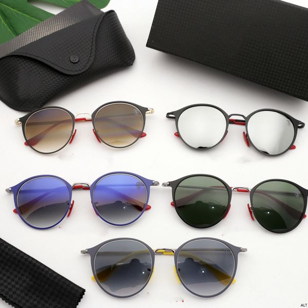 

2019 new men and women sunglasses cat eyes discoloration film sunglasses team series glasses spring sunglasses glass lenses popular style, White;black