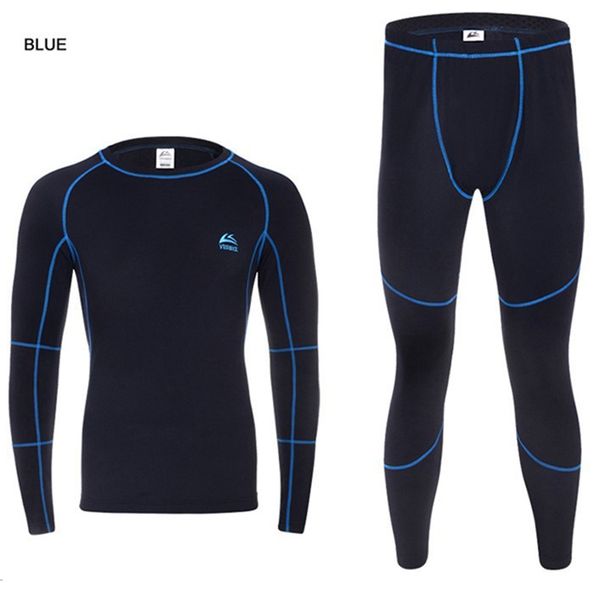 

2019 new arrival men's winter thermal underwear sets compression fleece sweat quick drying thermo underwear men clothing, Gray
