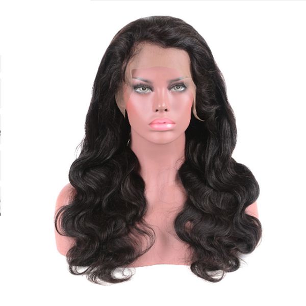 360 Rendas Front Human Human Wigs Preenchido Bebê Cabelo Brasileiro Remy Body Onda para mulheres 150% Natural Sconeline