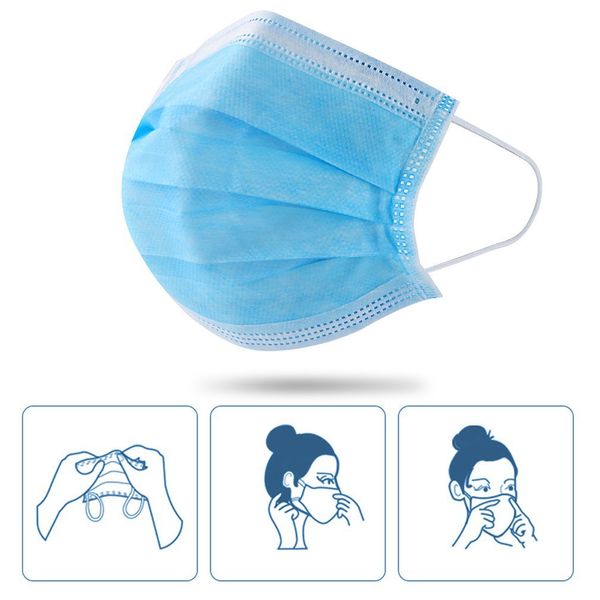 

10/50pcs 4-ply anti-dust disposable salon earloop face mouth masks facial mask dropshipping
