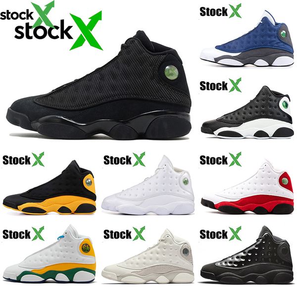 

stock x 13 13s black cat jumpman basketball shoes fashion designer cap and gown chicago phantom lucky green trainers sport sneakers