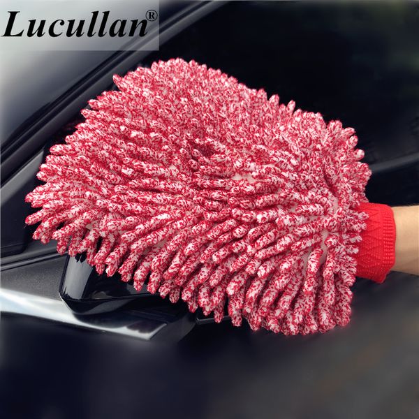 

double side 25x20cm large size super absorbent microfiber chenille glove dusting glove for car wash,kitchen,bathroom cleaning