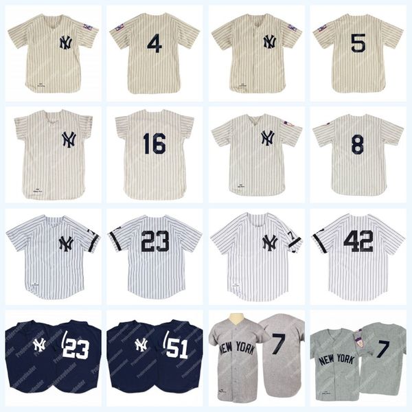 

7 Mickey Mantle 1951 42 Mariano Rivera 4 Lou Gehrig 5 Joe DiMaggio 8 Yogi Berra 16 Whitey Ford 23 Don Mattingly Yankees Jersey