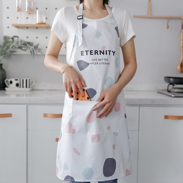 

high-grade kitchen apron for cooking baking pinafore home waterproof adjustable kitchen oil proof apron cooking bib with pockets