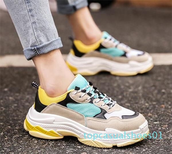 

new 209 arrival sneaker combination soles mens womens platform shoes sports casual suede shoe hip hop sneakers t01, Black