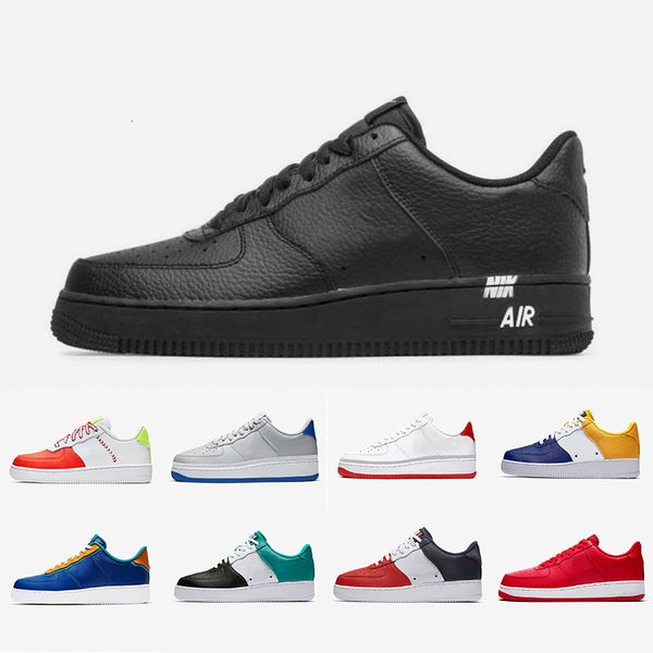 

2019 indigo split skeleton utility black white dunk 1 casual shoes ribbon pack black men women ribbon-pack low cut sports sneakers