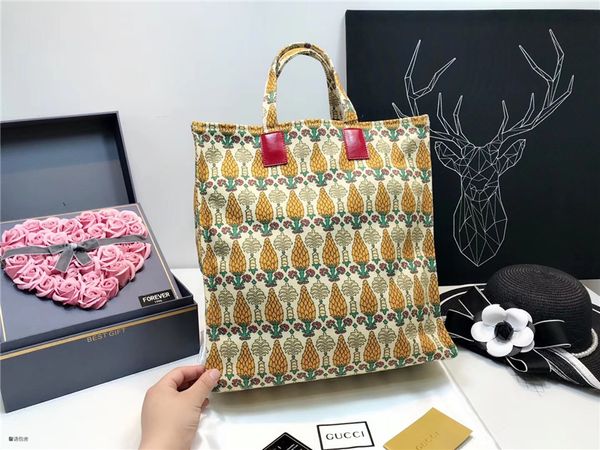 

designer- luxury designer handbags shopping bag tote clutch bag flax pineapple pattern vintage style big capactity purses