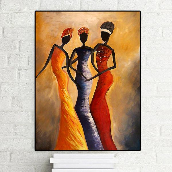 

vintage african woman portrait oil painting on canvas posters and prints scandinavian canvas art wall picture for living room