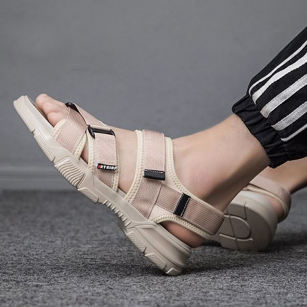 

sandals sandalen 2021 sandal heren beach roman zandalias da vietnam sandalsslippers verano sandles men sandalle trekking homme de for, Black