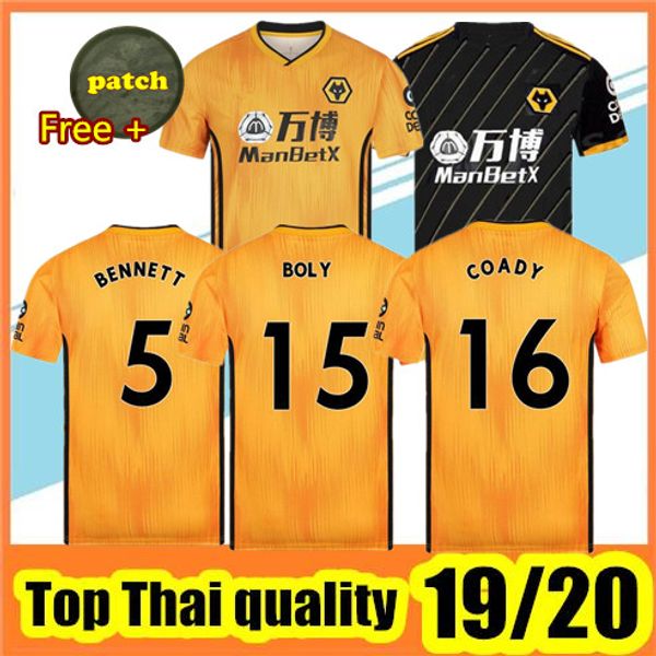 

2019 20 wolverhampton wanderer occer jer ey 19 20 wolve neve raul home away football hirt doherty diogo j maillot de foot