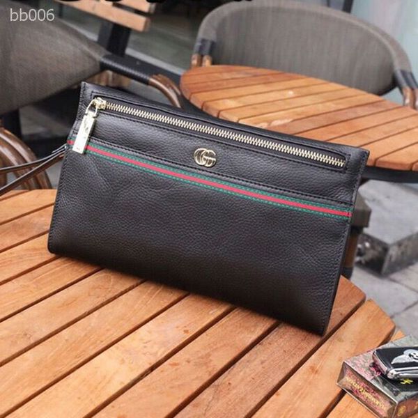 

2020 handbag men's trend large capacity handbag hand grab bag soft leather casual korean envelope wallet men's hand grab bag