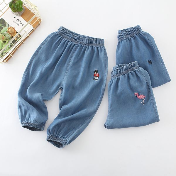 

crawler 19 summer new style big boy 130-170 tencel cowboy capri pants, Blue