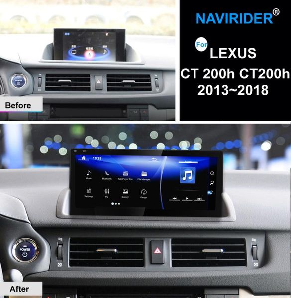 

navirider автомобиля андроида 7.1 мультимедиа 10.25" на 200-ое ct ct200h 2013~2018 carplay и gps-навигации плеер радио стерео wifi нет dvd а