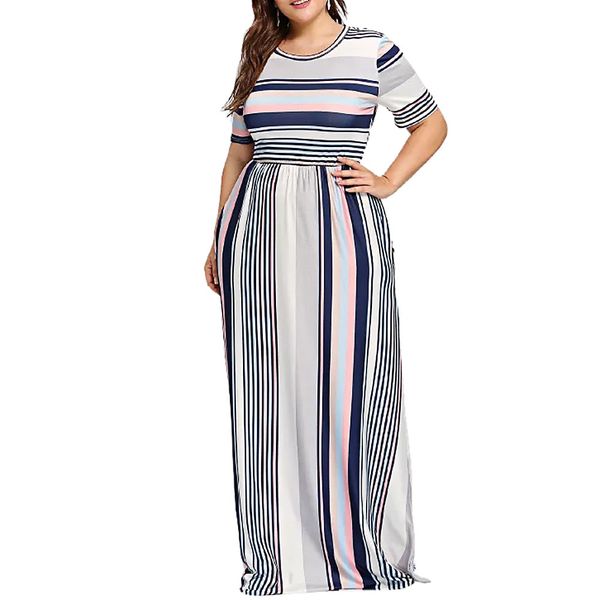 

autumn maternity pgraphy dress fashion womens casual plus size striped printed o-neck short sleeve long dress 4731, White