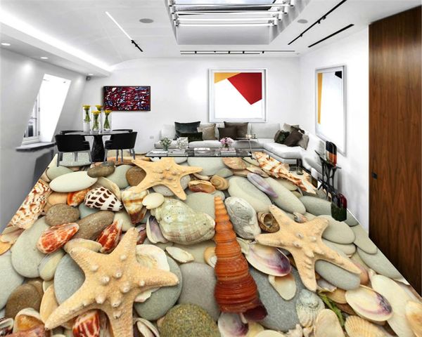 

home decor 3d этаж обои красивая starfish shell hd водостойкой гостиная спальня напольное обои