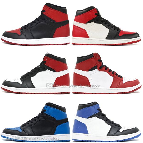 

with box 2019 new 1 og banned bred toe spider-man unc 1s 3 mens basketball shoes homage to home royal blue men sports designer sneakers