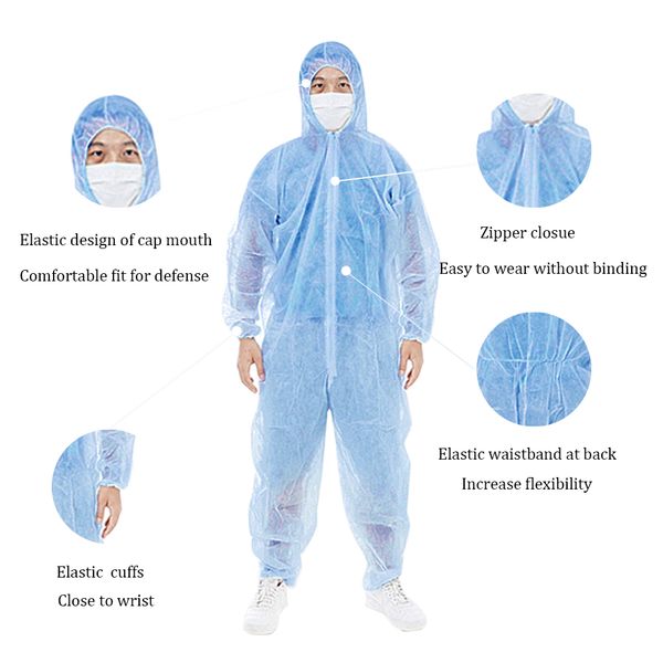 

белый комбинезон hazmat костюм защиты защитная одноразовая антивирусная одежда одноразовая заводская больничная защитная одежда