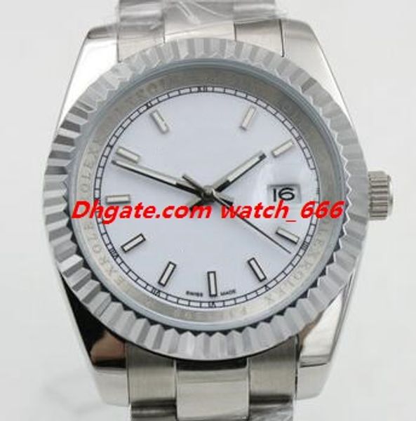 

new version men wristwatch 41mm 116334 blue white dial asia 2813 automatic stainless steel bracelet fashion watch luxury wrist, Slivery;brown