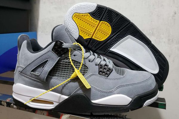 

jumpman 4 bred black red new 2020 released factory version 4s kids basketball shoes mens trainers suede sneakers