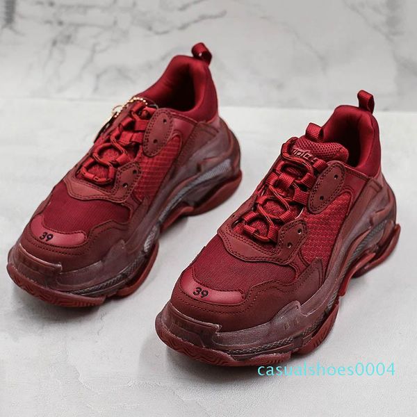 

2019 luxe Ѭойной s paris wine red pebble поведневна обђв неђклжа обђв triple-s низким mens же, Black