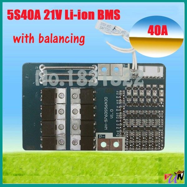 Freeshipping 5S 40A 18,5 V 21 V Li-Ion BMS PCM Batterieschutzplatine für LicoO2 Limn2O4 Li Batterie Temperaturschalter für Elektrowerkzeuge