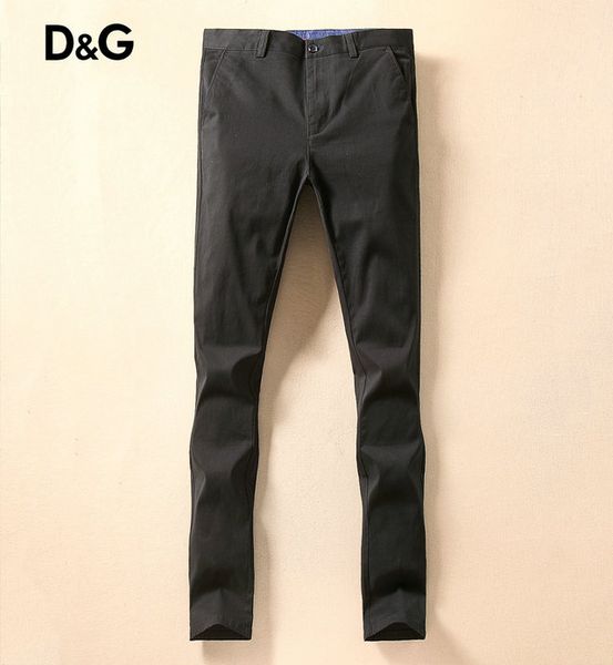 

dg italian brand casual pants mens designer casual pants slim trousers fashion jeans trend wild trousers business, Black